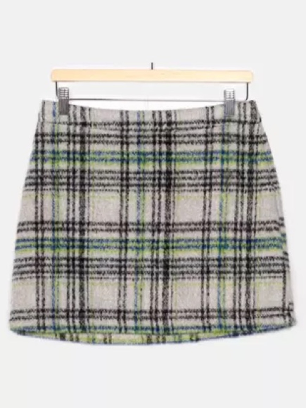 Primark Plaid Mini Skirt in Gray, Green and Blue
